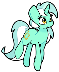 Size: 741x900 | Tagged: safe, artist:kindakismet, derpibooru import, lyra heartstrings, pony, unicorn, g4, female, horn, mare, simple background, smiling, solo, transparent background