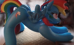 Size: 3000x1836 | Tagged: safe, derpibooru import, photographer:anonymous, rainbow dash, inflatable pony, pegasus, pony, g4, ass up, bootleg, facing right, female, hongyi, indoors, inflatable, inflatable pegasus, inflation valve, inflation valve on butt, irl, iwtcird, mare, meme, opaque inflatable, photo, solo