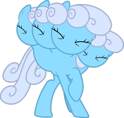 Size: 4630x4406 | Tagged: safe, artist:firlin123, derpibooru import, linky, shoeshine, earth pony, pony, g4, putting your hoof down, abomination, cursed image, eyes closed, female, four heads, great moments in animation, mare, multiple heads, no mouth, out of context, simple background, solo, this isn't even my final form, transparent background, vector