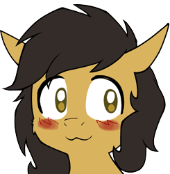 Size: 1515x1546 | Tagged: safe, artist:luxsimx, derpibooru import, oc, oc only, oc:crisom chin, pony, blushing, boykisser, simple background, solo, transparent background