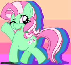 Size: 3095x2793 | Tagged: safe, artist:chaosimp2006, derpibooru import, minty, earth pony, pony, g3, g4, female, gradient background, mare, solo