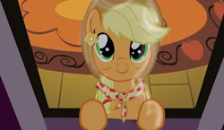 Size: 1175x680 | Tagged: safe, artist:mlpedits123, derpibooru import, applejack, earth pony, pony, g4, older, older applejack, screencap background, solo