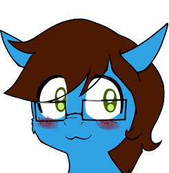 Size: 1515x1546 | Tagged: safe, artist:luxsimx, derpibooru import, oc, oc only, oc:daudaen, earth pony, pony, boykisser, glasses, male, simple background, solo, transparent background