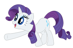 Size: 1900x1260 | Tagged: safe, artist:gmaplay, derpibooru import, rarity, pony, unicorn, g4, cute, happy, horn, raribetes, simple background, solo, transparent background