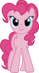 Size: 570x1060 | Tagged: safe, artist:starboltpony, derpibooru import, pinkie pie, earth pony, pony, g4, female, looking at you, mare, png, simple background, smiling, smirk, solo, transparent background, vector