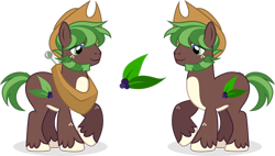 Size: 1920x1090 | Tagged: safe, artist:cirillaq, derpibooru import, oc, oc only, oc:green pom, earth pony, pony, blue eyes, colored hooves, cowboy hat, facial hair, freckles, gradient eyes, green eyes, hat, hooves, leg freckles, male, pale belly, raised hoof, raised leg, simple background, solo, stallion, standing, stetson, transparent background, two toned eyes, unshorn fetlocks, yoke