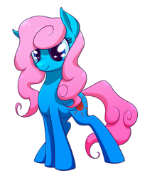 Size: 443x542 | Tagged: source needed, safe, artist:stoic5, derpibooru import, oc, oc:bubble pop, pony, g4, female, full body, mare, pink hair, scrunchy face, simple background, solo