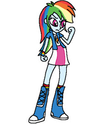 Size: 331x412 | Tagged: safe, artist:chrisbooable, derpibooru import, rainbow dash, equestria girls, g4, female, solo