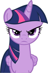 Size: 3985x6012 | Tagged: safe, artist:retroponybro, derpibooru import, twilight sparkle, twilight sparkle (alicorn), alicorn, pony, g4, angry, base used, female, frown, inkscape, looking at you, mare, simple background, solo, transparent background, vector