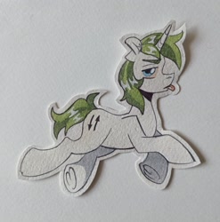 Size: 2543x2575 | Tagged: safe, artist:k0potb, derpibooru import, oc, oc only, oc:ein, pony, unicorn, horn, paper, paper pony, sketch, traditional art