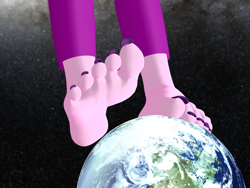 Size: 5000x3750 | Tagged: safe, artist:dragonalex555, derpibooru import, aria blaze, equestria girls, g4, rainbow rocks, 3d, close-up, drumming, drumming feet, earth, feet, fetish, foot fetish, foot focus, giant human, mmd, nail polish, toenail polish, toenails, toes