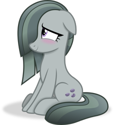 Size: 3014x3298 | Tagged: safe, artist:anime-equestria, derpibooru import, marble pie, earth pony, pony, g4, blushing, cute, female, mare, simple background, sitting, smiling, solo, transparent background, vector