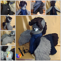 Size: 2000x2000 | Tagged: safe, artist:1stastrastudio, derpibooru import, pegasus, pony, clothes, irl, male, photo, plushie, ponified, sherlock holmes, solo, species swap, stallion