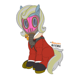 Size: 1024x1024 | Tagged: safe, artist:bloonacorn, derpibooru import, oc, earth pony, /mlp/ tf2 general, earth pony oc, mask, simple background, solo, team fortress 2, transparent background