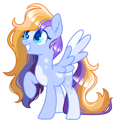 Size: 1594x1688 | Tagged: safe, artist:peaceandlove26, artist:twinklewish, derpibooru import, oc, oc only, oc:misty sunset, pegasus, pony, 2021, bangs, blank flank, blaze (coat marking), blue coat, blue eyelashes, blue eyes, blue pupils, chest marking, coat markings, colored eyelashes, colored legs, colored lineart, colored pupils, colored wings, colored wingtips, eyelashes, facial markings, female, female oc, heart, heart eyes, leg markings, long mane, long tail, mare, mare oc, multicolored mane, multicolored tail, multicolored wingtips, old art, pegasus oc, purple wingtips, raised hoof, raised leg, shiny mane, shiny tail, show accurate, simple background, smiling, solo, spread wings, srpead wings, standing on three hooves, tail, three quarter view, transparent background, wavy mane, wavy tail, wing fluff, wingding eyes, wings