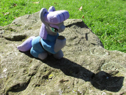 Size: 2410x1808 | Tagged: safe, alternate version, artist:malte279, derpibooru import, part of a set, boulder (pet), maud pie, earth pony, pony, g4, concrete, craft, female, mare, outdoors, sculpture, solo, ytong