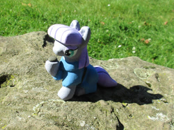 Size: 1997x1498 | Tagged: safe, alternate version, artist:malte279, derpibooru import, part of a set, boulder (pet), maud pie, earth pony, pony, g4, concrete, craft, female, mare, outdoors, sculpture, solo, ytong