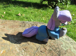 Size: 2862x2146 | Tagged: safe, alternate version, artist:malte279, derpibooru import, part of a set, boulder (pet), maud pie, earth pony, pony, g4, concrete, craft, female, mare, outdoors, sculpture, solo, ytong