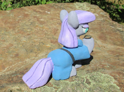 Size: 1765x1323 | Tagged: safe, alternate version, artist:malte279, derpibooru import, part of a set, boulder (pet), maud pie, earth pony, pony, g4, concrete, craft, female, mare, outdoors, sculpture, solo, ytong