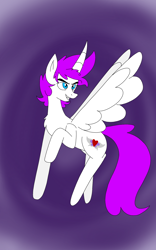 Size: 1200x1920 | Tagged: safe, artist:jazzystarlover, derpibooru import, oc, alicorn, blue eyes, grin, mandy heart, smiling