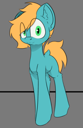 Size: 576x889 | Tagged: safe, artist:cotarsis, derpibooru import, oc, oc only, earth pony, pony, gray background, looking at you, simple background, sketch, solo