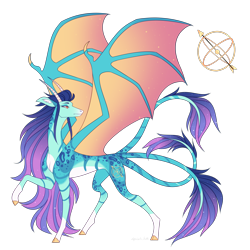 Size: 3000x3000 | Tagged: safe, artist:squishkitti, derpibooru import, oc, oc only, dracony, dragon, hybrid, female, magical lesbian spawn, multiple tails, offspring, parent:princess celestia, parent:princess ember, parents:emberlestia, simple background, solo, tail, three tails, transparent background