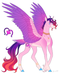 Size: 3000x3500 | Tagged: safe, artist:squishkitti, derpibooru import, oc, oc only, alicorn, pony, magical lesbian spawn, male, offspring, parent:amira, parent:princess cadance, simple background, solo, stallion, tail, tail feathers, transparent background