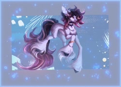 Size: 1048x752 | Tagged: safe, artist:reminati_27, derpibooru import, oc, oc only, earth pony, pony, bracelet, choker, ear piercing, earring, jewelry, necklace, nose piercing, nose ring, piercing, solo, unshorn fetlocks