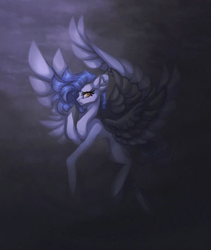 Size: 1080x1280 | Tagged: safe, artist:reminati_27, derpibooru import, oc, oc only, pegasus, pony, female, flying, mare, multiple wings, solo, wings