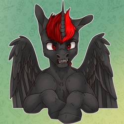 Size: 2000x2000 | Tagged: safe, artist:vepital', derpibooru import, oc, oc only, alicorn, red and black oc