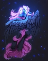 Size: 801x1002 | Tagged: safe, artist:reminati_27, derpibooru import, oc, oc only, pegasus, pony, female, mare, solo, spread wings, unshorn fetlocks, wings