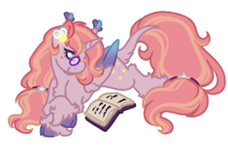 Size: 1124x744 | Tagged: safe, artist:kazmuun, derpibooru import, oc, alicorn, pony, book, female, lying down, mare, prone, solo