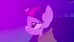 Size: 3840x2160 | Tagged: safe, artist:mbesto, derpibooru import, twilight sparkle, pony, unicorn, g4, bandaid, bandaid on nose, blade runner, blade runner 2049, broken horn, horn, meme, solo, you look lonely