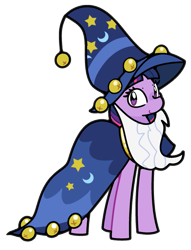 Size: 689x900 | Tagged: safe, artist:kindakismet, derpibooru import, twilight sparkle, unicorn twilight, pony, unicorn, g4, clothes, costume, nightmare night costume, simple background, solo, star swirl the bearded costume, transparent background