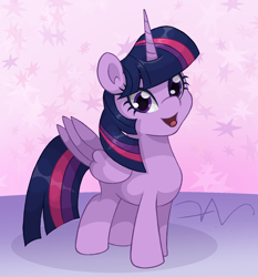 Size: 1400x1500 | Tagged: safe, artist:swasfews, derpibooru import, twilight sparkle, twilight sparkle (alicorn), alicorn, pony, cute, female, happy, looking at you, mare, open mouth, open smile, smiling, smiling at you, solo, standing, twiabetes