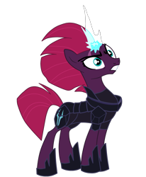 Size: 1589x1931 | Tagged: safe, artist:gmaplay, derpibooru import, fizzlepop berrytwist, tempest shadow, pony, unicorn, g4, my little pony: the movie, armor, broken horn, eye scar, facial scar, female, high res, horn, mare, pretty pretty tempest, scar, simple background, smiling, solo, transparent background, vector