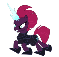 Size: 1590x1561 | Tagged: safe, artist:gmaplay, derpibooru import, fizzlepop berrytwist, tempest shadow, pony, unicorn, g4, my little pony: the movie, armor, broken horn, eye scar, facial scar, female, high res, horn, mare, pretty pretty tempest, scar, simple background, smiling, solo, transparent background, vector