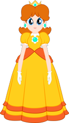 Size: 1240x2196 | Tagged: safe, artist:banecame244, derpibooru import, human, equestria girls, g4, clothes, dress, equestria girls-ified, female, gown, jewelry, princess daisy, princess dress, regalia, simple background, solo, super mario bros., transparent background, vector