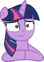 Size: 3121x4372 | Tagged: safe, artist:rosasaav, derpibooru import, twilight sparkle, pony, bust, concerned, inkscape, simple background, solo, transparent background, twilight sparkle is best facemaker, vector