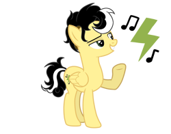 Size: 3900x3053 | Tagged: safe, artist:alicesponycorner, derpibooru import, oc, oc only, oc:alice azalea, pegasus, pony, cutie mark, music, ponysona, reference sheet, skunk stripe, yellow coat