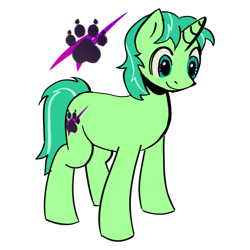 Size: 1200x1200 | Tagged: safe, artist:0liiver, derpibooru import, oc, oc only, oc:clawin foam, pony, unicorn, horn, multicolored eyes, sectoral heterochromia, simple background, solo, standing, teal eyes, transparent background, unicorn oc