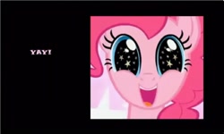 Size: 1250x750 | Tagged: safe, derpibooru import, pinkie pie, earth pony, g4, collect cupcakes lick ponies, dialogue, female, flash game, looking at you, youtube link