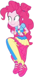 Size: 1126x2520 | Tagged: safe, derpibooru import, edit, edited screencap, editor:homersimpson1983, screencap, pinkie pie, human, equestria girls, g4, background removed, female, needs more jpeg, not a vector, simple background, solo, transparent background