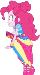 Size: 1365x2520 | Tagged: safe, derpibooru import, edit, edited screencap, editor:homersimpson1983, screencap, pinkie pie, human, equestria girls, g4, background removed, female, needs more jpeg, not a vector, simple background, solo, transparent background