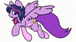 Size: 1280x720 | Tagged: artist needed, source needed, safe, derpibooru import, twilight sparkle, twilight sparkle (alicorn), oc, alicorn, pony, unicorn, clothes, cosplay, costume, halloween, halloween costume, holiday, horn, simple background, solo, tape, unnamed oc, white background