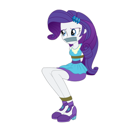 Size: 2500x2500 | Tagged: safe, artist:nie-martw-sie-o-mnie, derpibooru import, rarity, human, a fine line, better together, equestria girls, g4, bondage, bound and gagged, clothes, female, femsub, gag, high heels, rarisub, rope, rope bondage, shoes, simple background, sitting, skirt, solo, submissive, tape, tape gag, transparent background