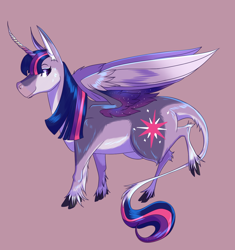 Size: 1200x1276 | Tagged: safe, artist:liokkamillie, derpibooru import, twilight sparkle, twilight sparkle (alicorn), alicorn, g4, female, headcanon, mare, realistic horse legs, realistic wings, solo, unshorn fetlocks, wings