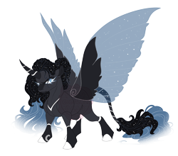 Size: 5800x5100 | Tagged: safe, artist:gigason, derpibooru import, oc, oc only, oc:shadow puppet, alicorn, pony, g4, absurd resolution, adoptable, alicorn oc, blank flank, blue eyes, chest marking, coat markings, colored, colored eyelashes, colored hooves, colored horn, colored wings, curved horn, ethereal mane, ethereal tail, ethereal wings, eye markings, facial markings, female, female oc, flat colors, frown, glowing, glowing wings, gradient mane, gradient tail, gray coat, hooves, horn, hybrid wings, leg markings, leonine tail, long mane, long tail, mare, mare oc, narrowed eyes, no catchlights, obtrusive watermark, offspring, parent:nightmare moon, parent:pony of shadows, simple background, slit eyes, snip (coat marking), socks (coat marking), solo, sparkly mane, sparkly tail, spread wings, standing, starry wings, striped horn, striped tail, tail, tail markings, thick horn, three quarter view, transparent background, transparent wings, two toned wings, unicorn horn, wall of tags, watermark, white eyelashes, white hooves, white pupils, wings