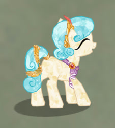 Size: 1104x1222 | Tagged: safe, derpibooru import, screencap, coco pommel, crystal pony, earth pony, g4, 3d, butt, crystallized, gameloft, my little pony: magic princess, plot, solo