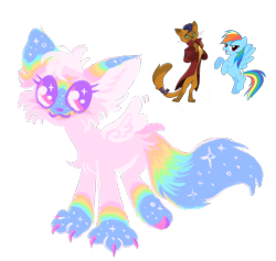 Size: 1666x1582 | Tagged: safe, artist:peaceandlove26, artist:twinklewish, derpibooru import, capper dapperpaws, rainbow dash, oc, oc:sparkles, oc:sprinkles, cat, hybrid, 2021, :3, big ears, bushy tail, butt fluff, cheek fluff, chest fluff, coat markings, colored ears, colored eyelashes, colored hooves, colored pinnae, colored pupils, colored wings, colorful, ear fluff, ears, eyelashes, facial markings, feline, female, fur, hooves, hybrid oc, interspecies offspring, lineless, looking away, looking to side, looking to the right, offspring, old art, parent:capper dapperpaws, parent:rainbow dash, parents:capperdash, pink fur, pink wings, purple eyelashes, purple pupils, quadrupedal, rainbow ears, rainbow tail, reference used, simple background, small wings, smiling, socks (coat marking), solo, sparkly ears, sparkly eyes, sparkly legs, sparkly tail, spread wings, tail, transparent background, wingding eyes, winged cat, wings